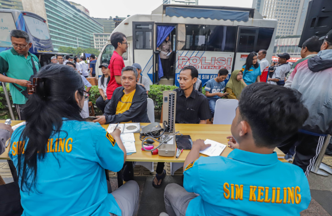 Tuesday, SIM Keliling is available at five locations in Jakarta