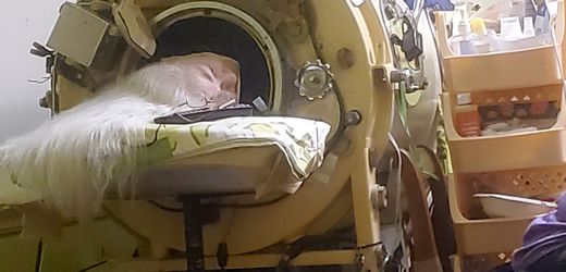 Polio: Probably the last user of an iron lung died