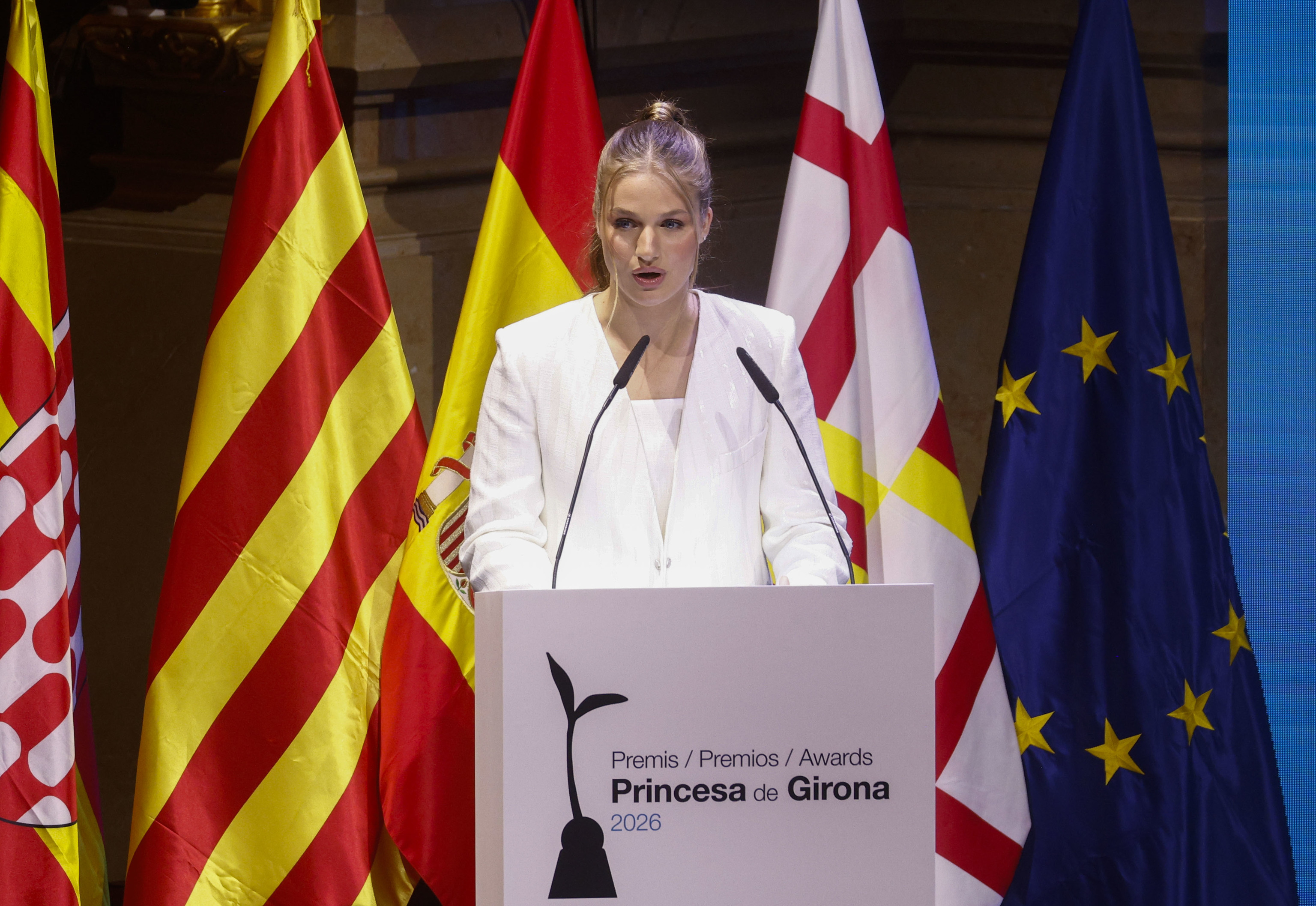 Leonor claims "natural intelligence" and asks to use the IA "with heart" at the Girona Princess Awards