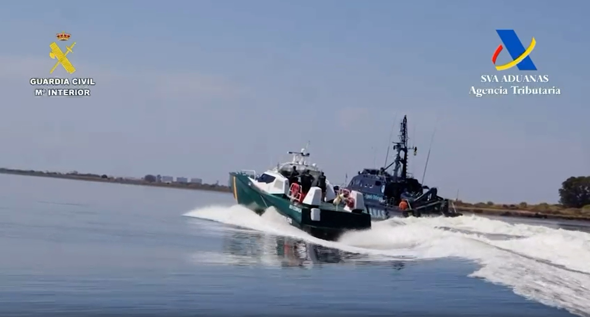 Ten detainees following a narcolancho attack on a Civil Guard patrol in Huelva waters