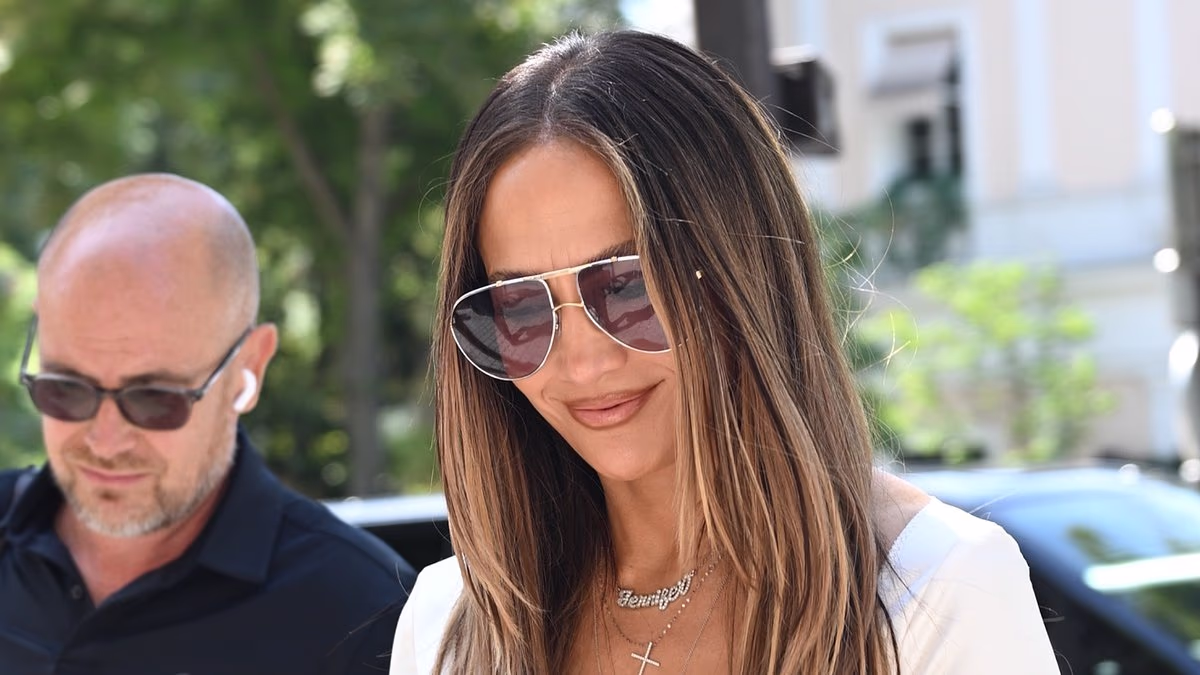 Jennifer Lopez returns from Taylor Swift wedding in signature diva style