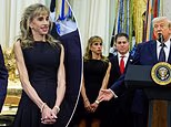 Tech billionairess Susan Dell, 62, shows off her incredibly toned arms as she joins Trump for White House announcement