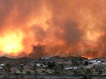 Two British tourists trapped in deadly wildfire in Spain are found alive 'with 40 per cent burns' after police heard 'very faint sound'