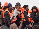 Record 230 migrants cross Channel in single ‘mega-dinghy’
