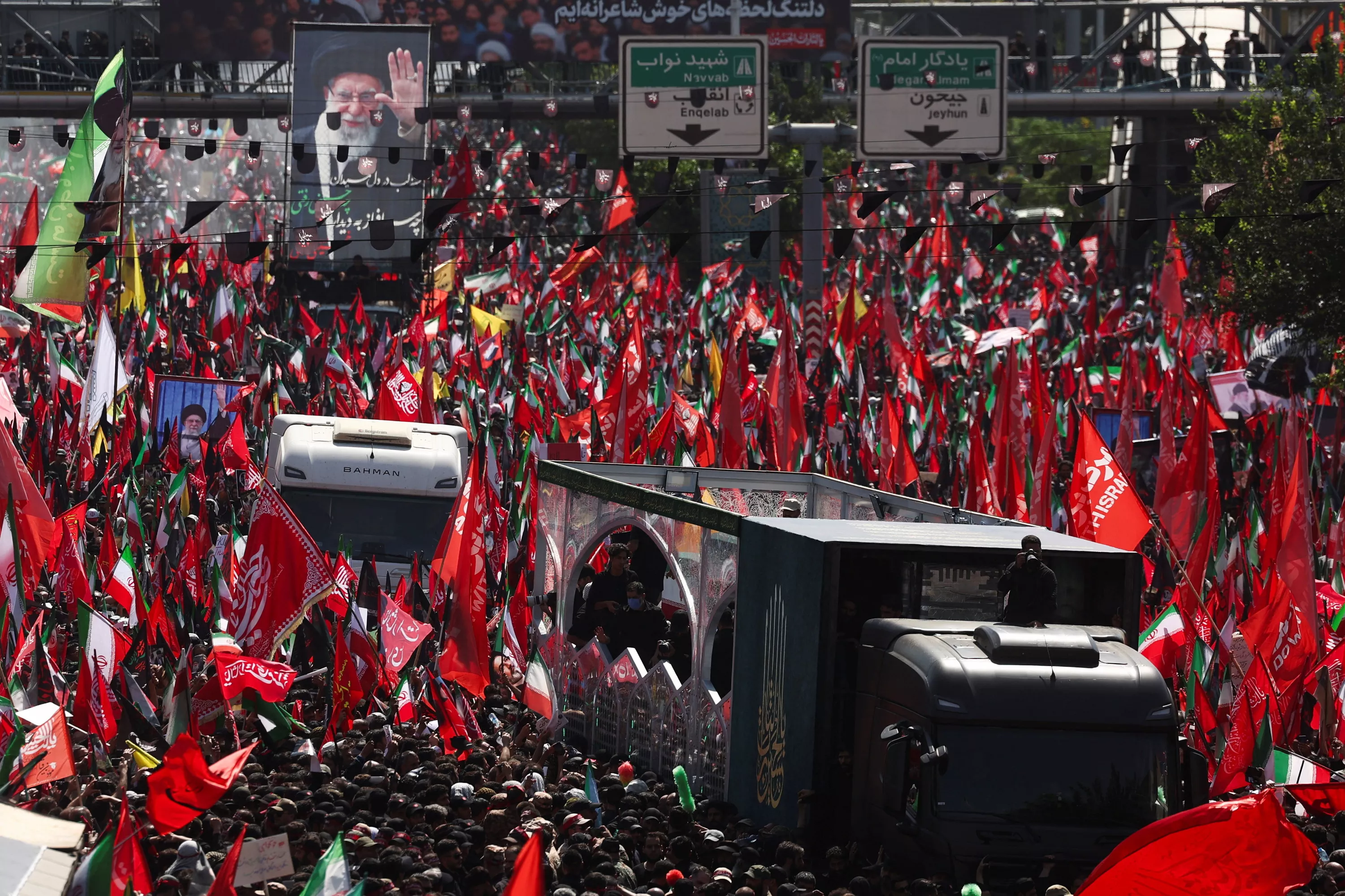 Crowds fill Tehran as funeral procession begins for Iran’s slain supreme leader Khamenei