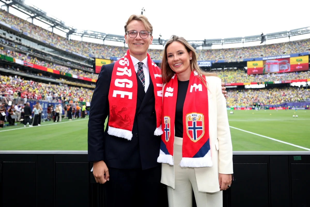 Princess of Norway greets Haaland after victory over Brazil