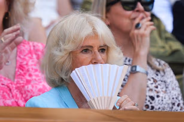 Queen Camilla mingles with former British champion during surprise Wimbledon appearance