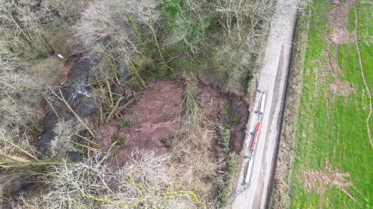 Two villages were left partially cut off for several months when the landslip caused the road to be closed