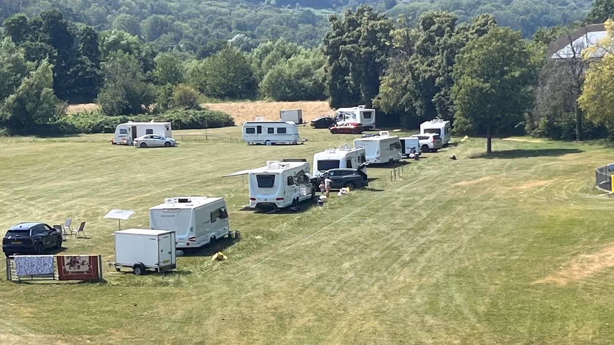 Football club forced to cancel matches and training after Travellers move onto pitch