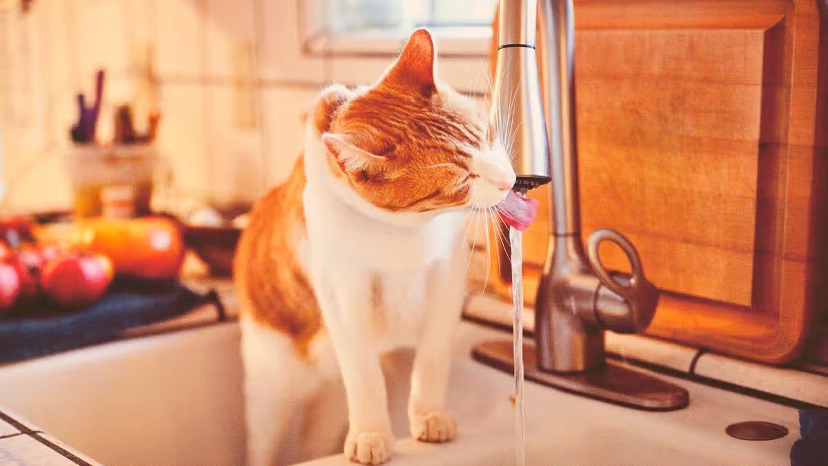 Erreur de bol alimentaire qui empêche les chats de boire assez d'eau