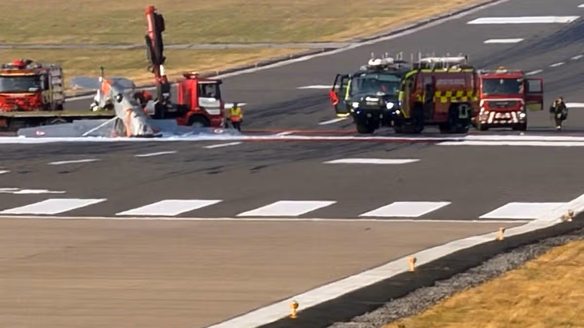 Plane flips on runway at Flintshire airport as flights cancelled for seven hours
