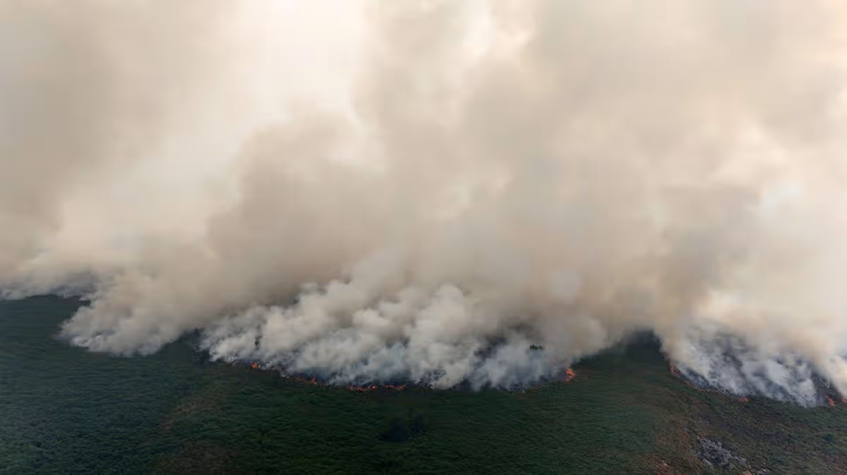 Los bomberos siguen luchando contra el fuego salvaje y emiten advertencias a dos comunidades