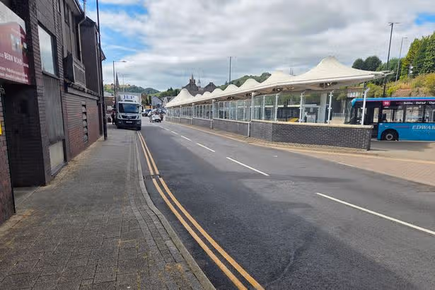 Centro de la ciudad de Pontypridd para operar un sistema único ya que los edificios son demolidos