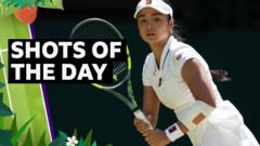 'Take a bow!' - best shots from day eight at Wimbledon