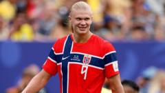 Norway's Haaland says pressure is all on England