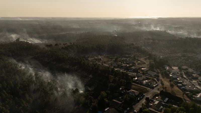 Incendie en Gironde: le mégafeu "toujours stabilisé" après une nuit "calme" malgré des plusieurs reprises de flammes