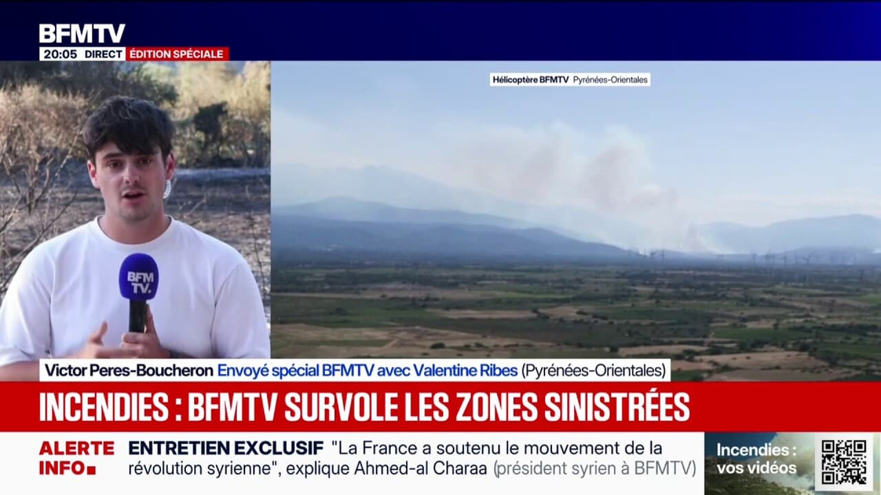 Fire in the Pyrénées-Orientales: images of the overflight of the disaster areas