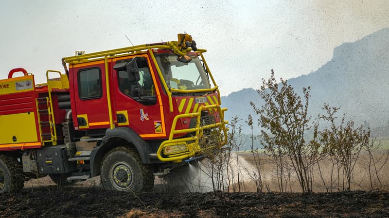 370 hectares burned by fire in Drôme, four firefighters slightly injured