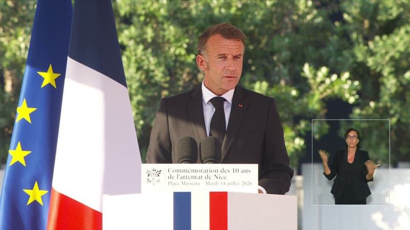 "None of us has forgotten, forgotten and will forget": Emmanuel Macron pays tribute to the victims of the 14-July attack in Nice
