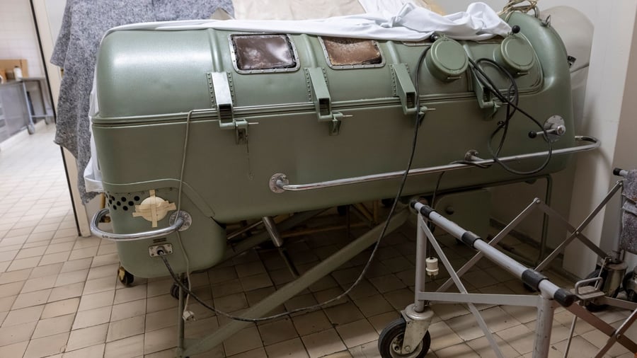 Polio: Probably the last user of an iron lung died