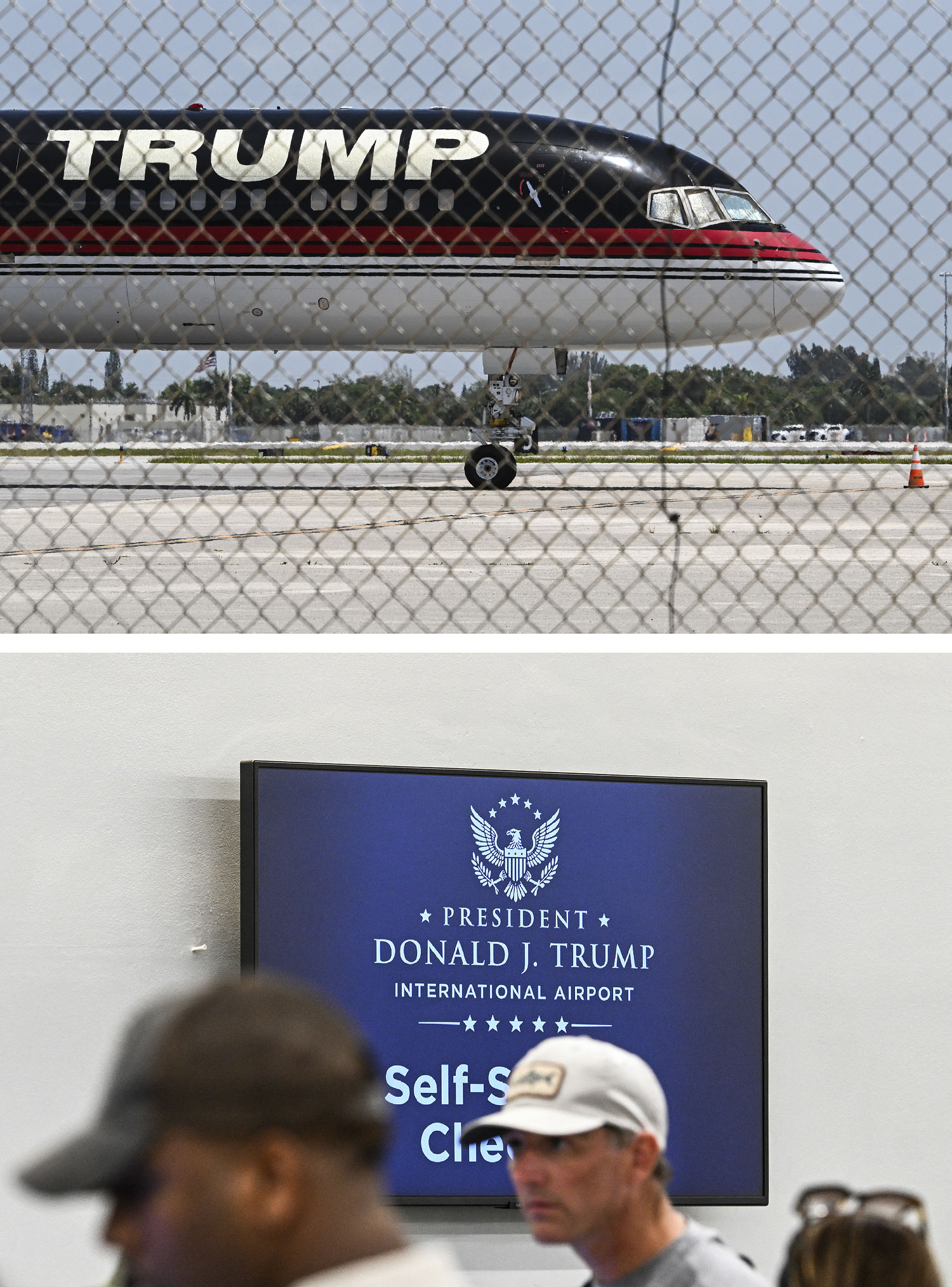 On the same day, a Florida airport and a Tennessee bridge are renamed after Trump
