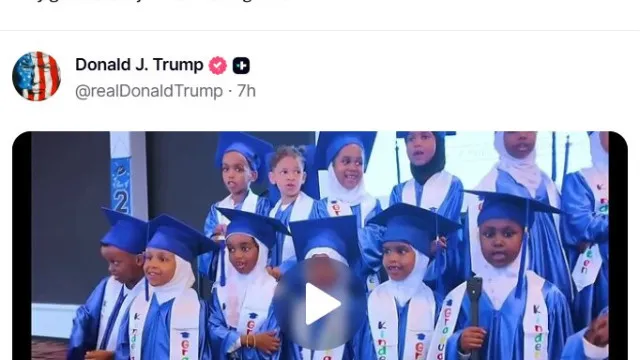 Trump shares attacking kindergarten kids using hijab