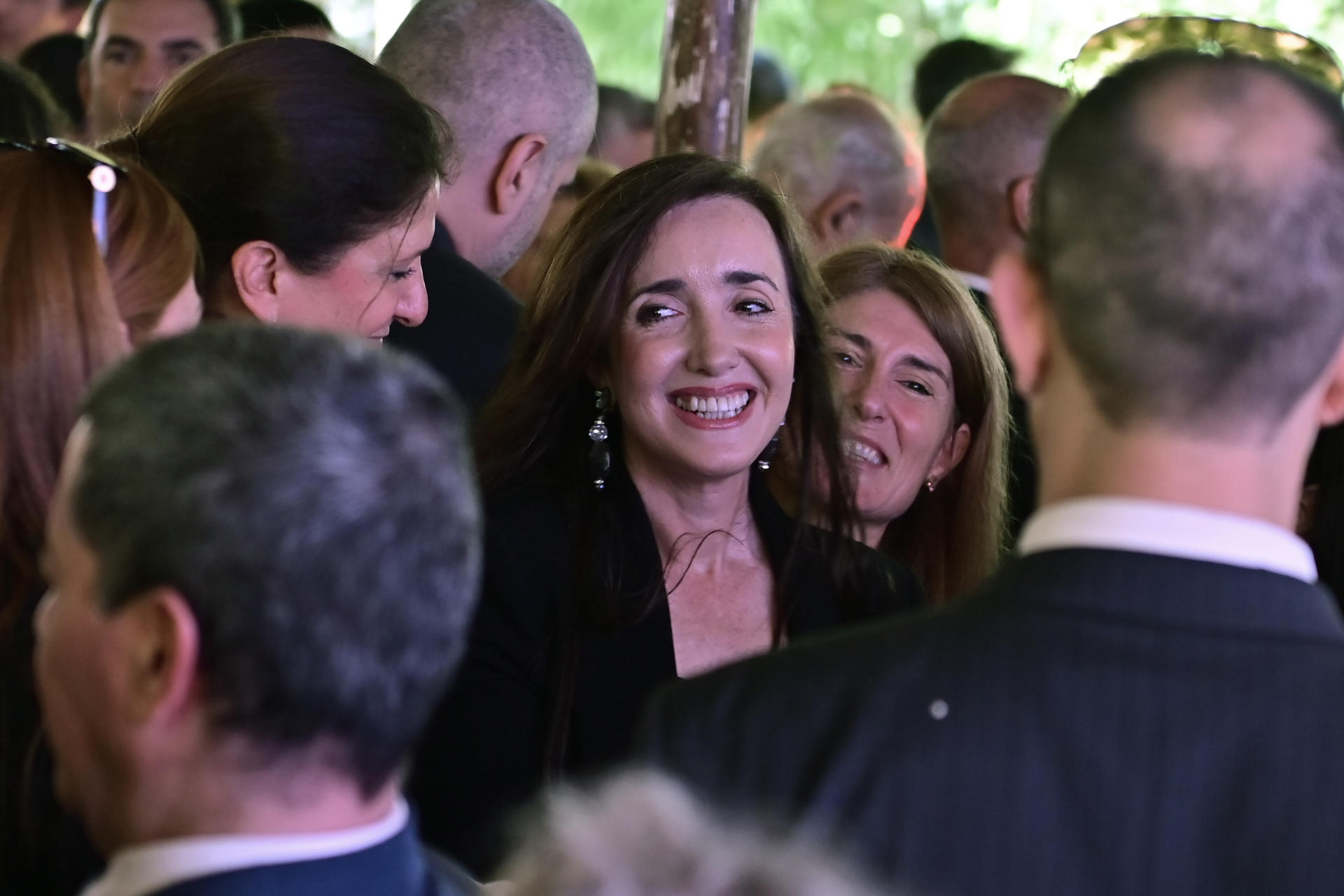 Victoria Villarruel, Argentine Vice President, heats the duel against the English before the semifinal of the 2026 World Cup