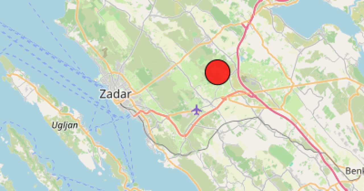 Weak earthquake near Zadar