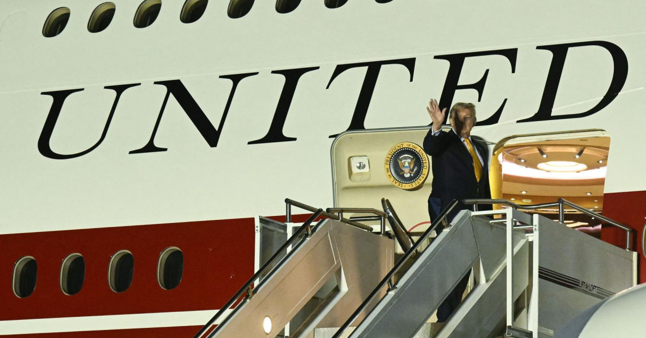 Trump says security was not behind Air Force One change after NATO summit