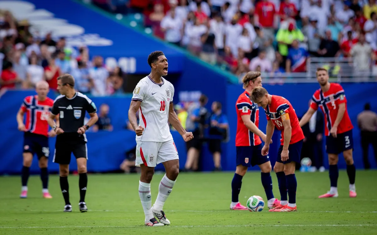 England beat Norway 2-1 in extra time after Bellingham's equalizer from a disputed situation and a goalkeeper error