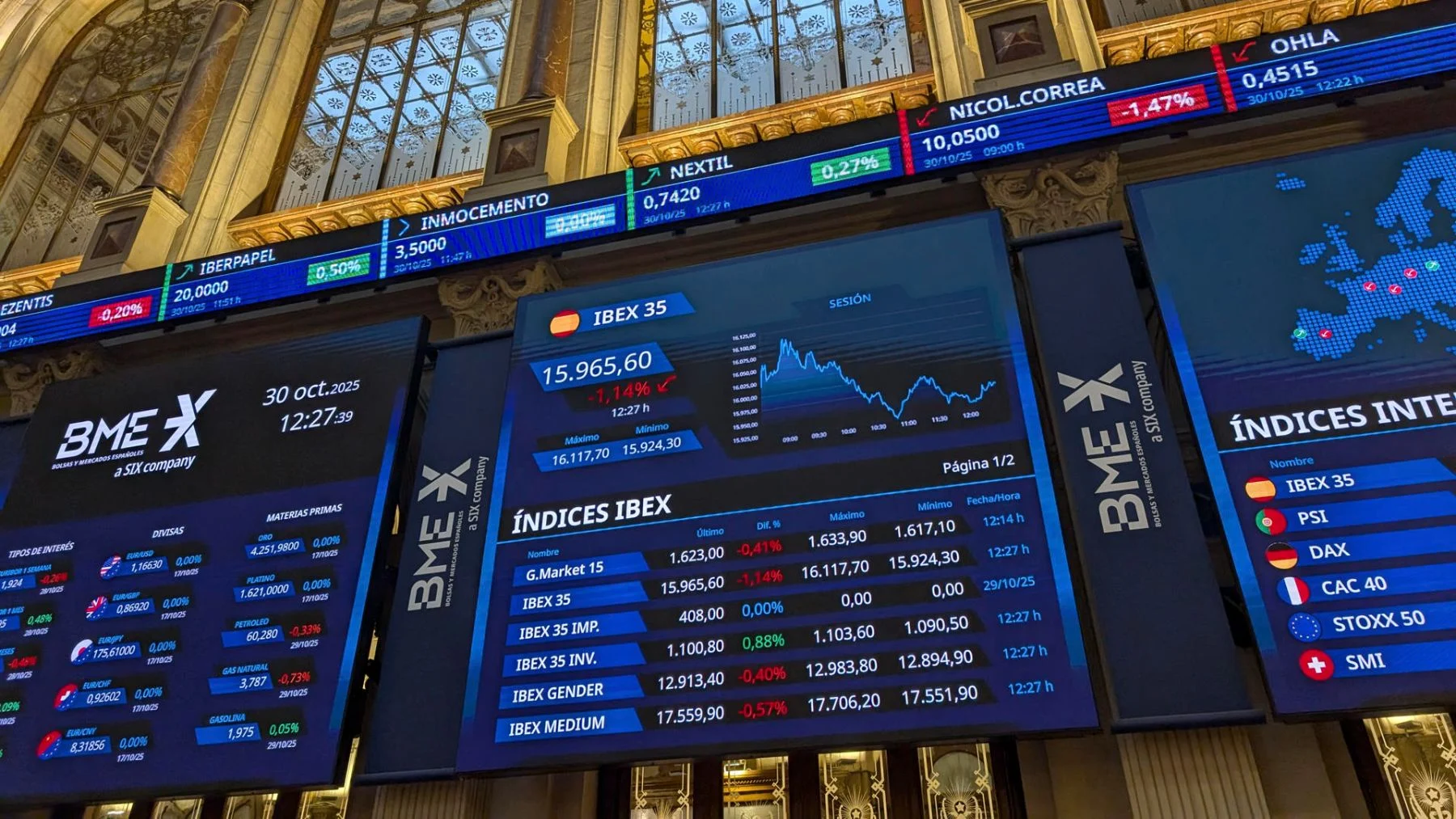 The Spanish stock exchange pays 26.399 million in dividends in the first half of 2026, 21.65% more