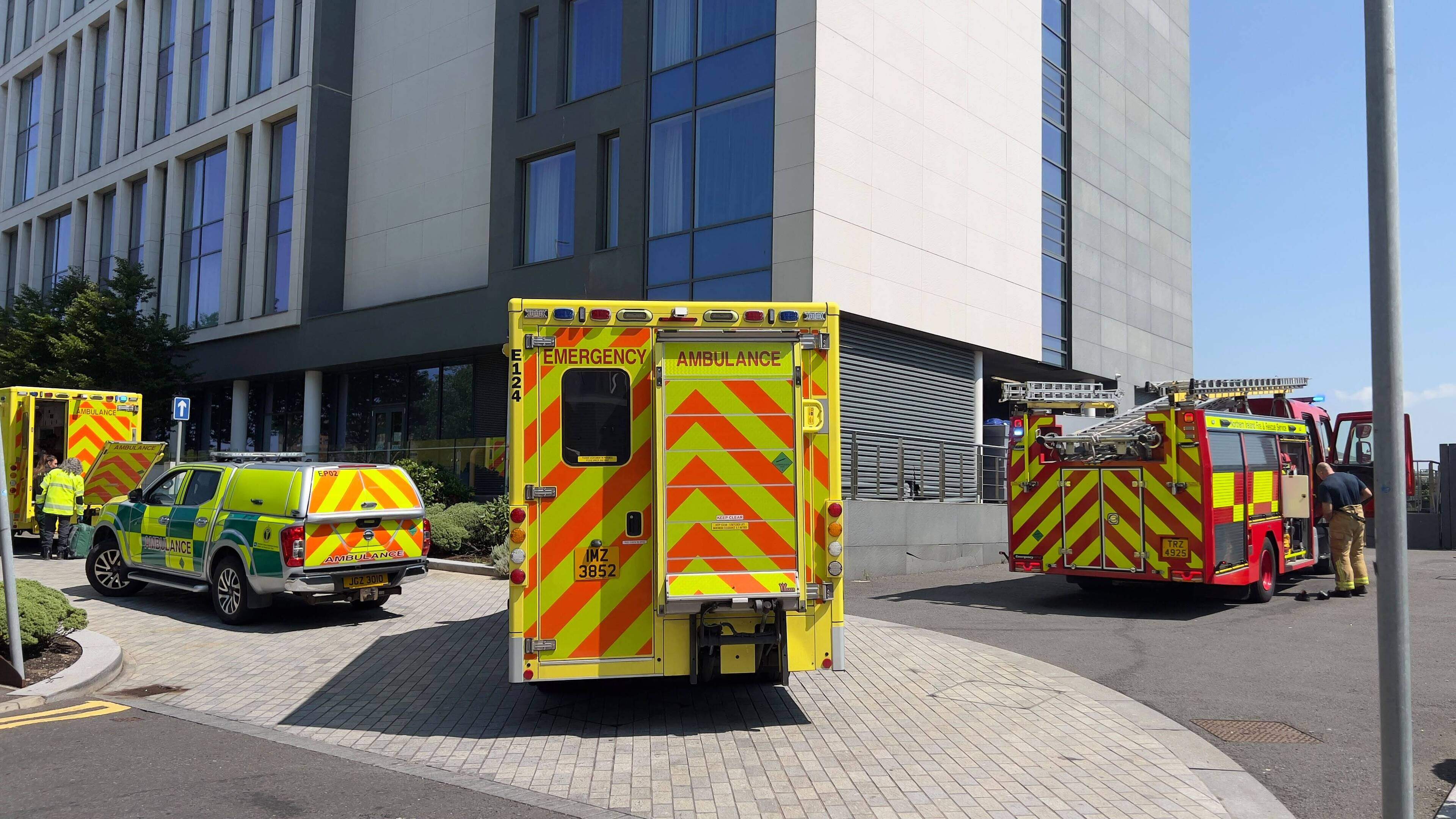 Emergency services at scene of explosion in Belfast city centre
