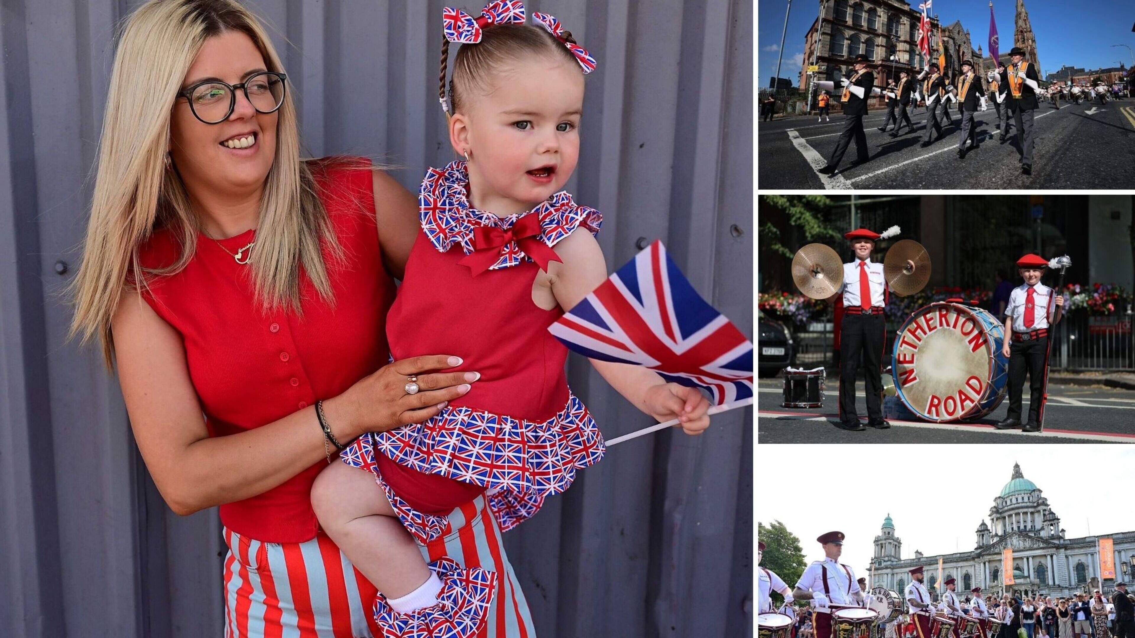 Twelfth of July parades fill streets as crowds soak up the sun around Northern Ireland