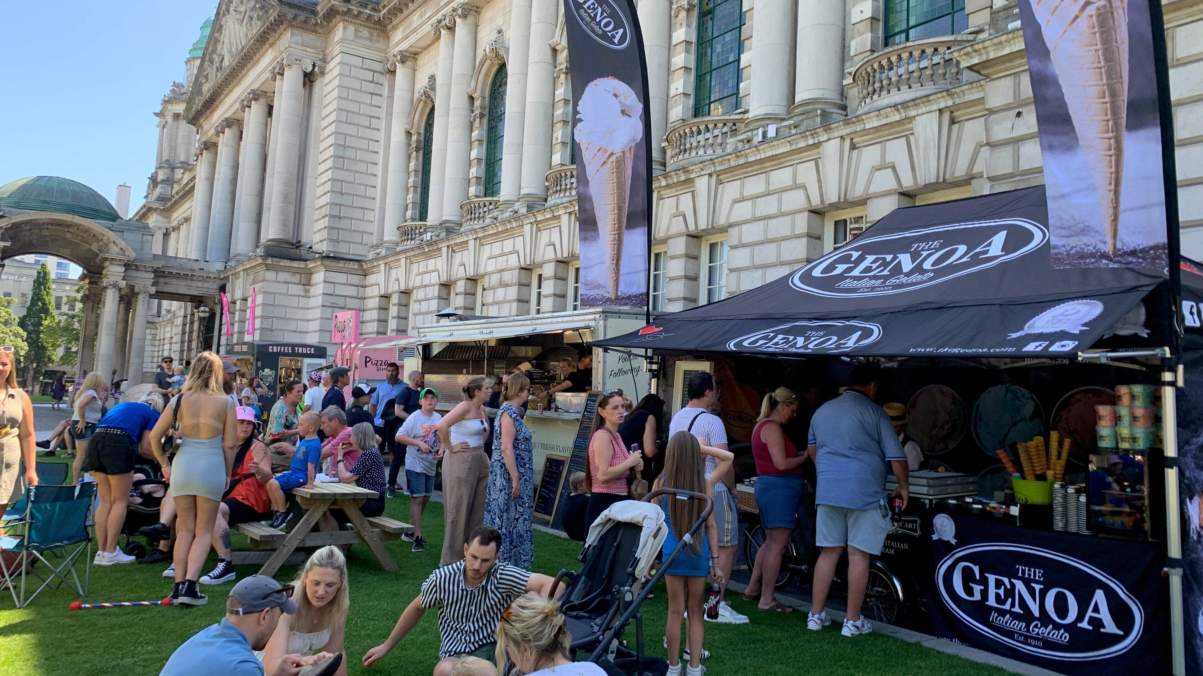 Free food, fairground rides and garden games: Belfast City Hall turns into Orangefest playground