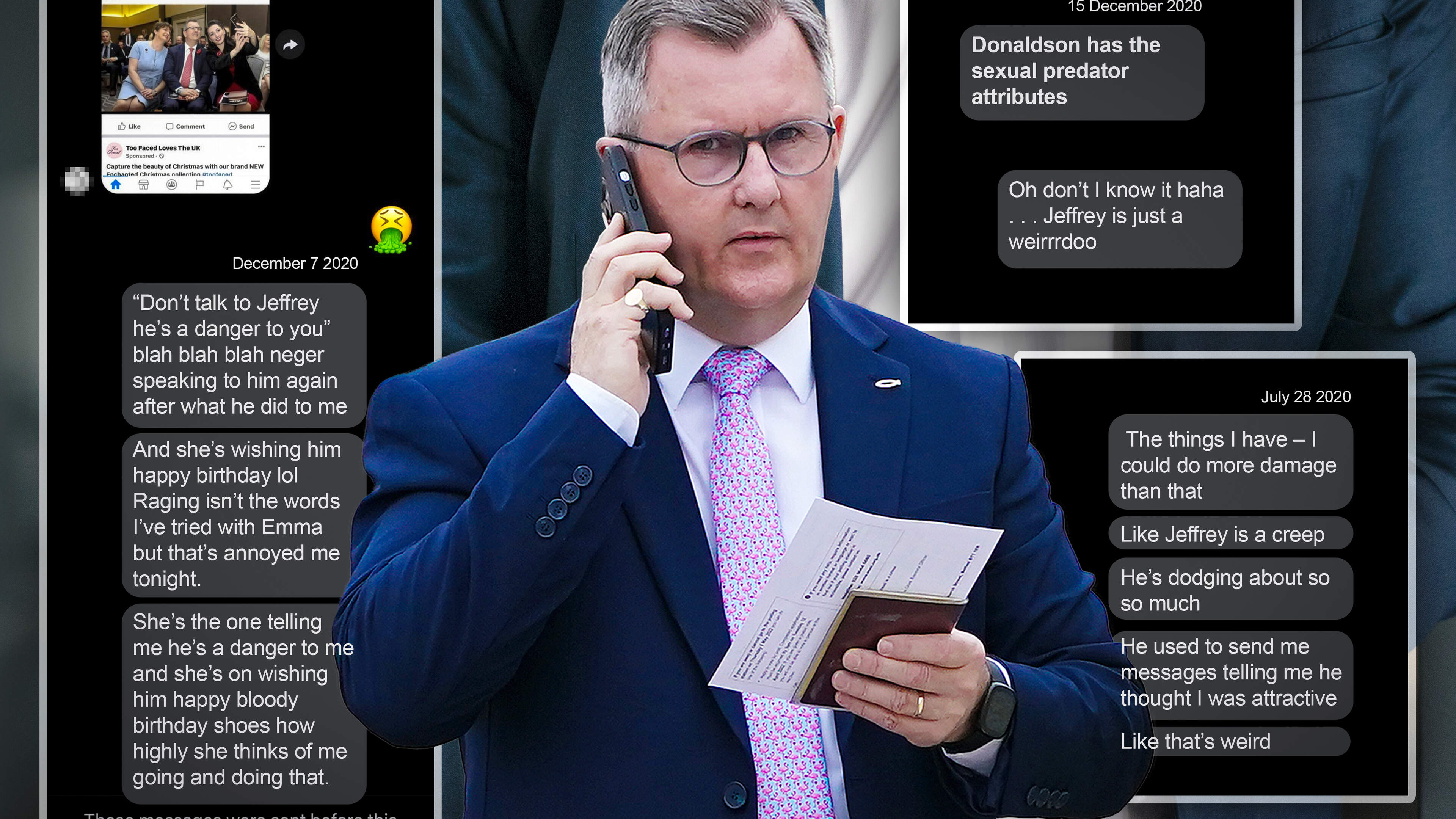 Woman at centre of Donaldson allegations says Emma Little-Pengelly told her in 2020 'Jeffrey is a danger to you'