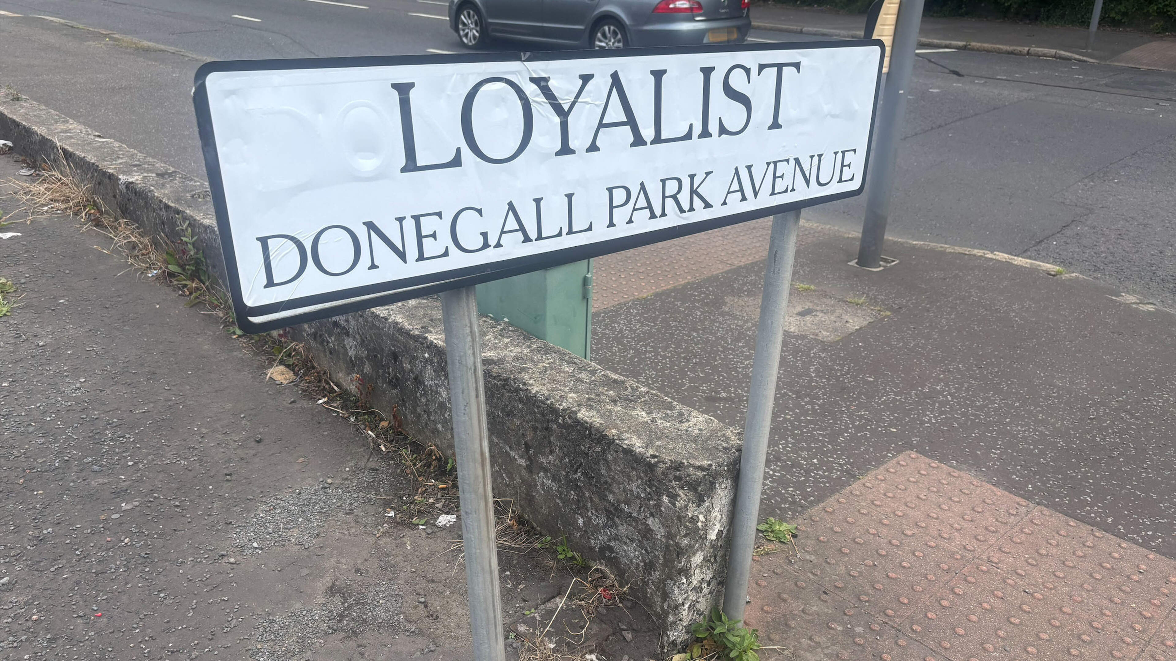 ‘Loyalist’ plastered over street sign days after Irish-language council approval