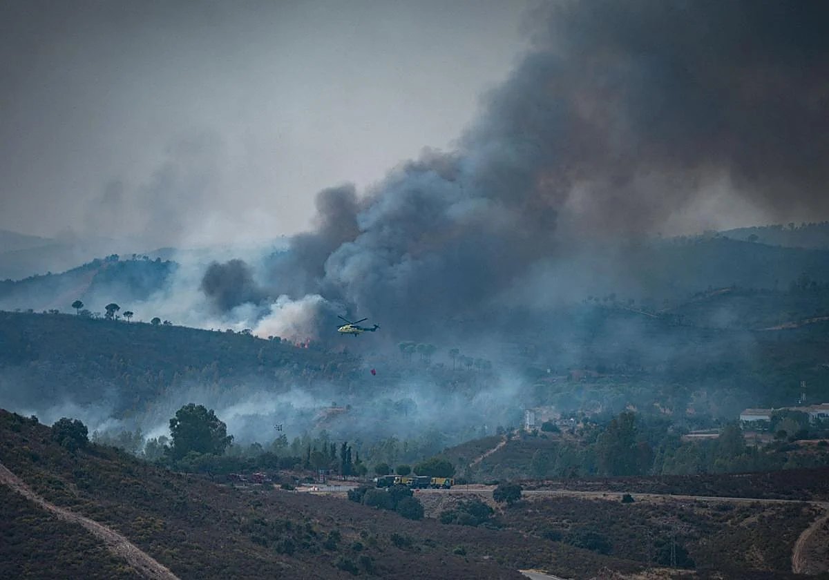 El incendio de Niebla Huelva no evoluciona en la noche y permite el regreso de 114 desalojados