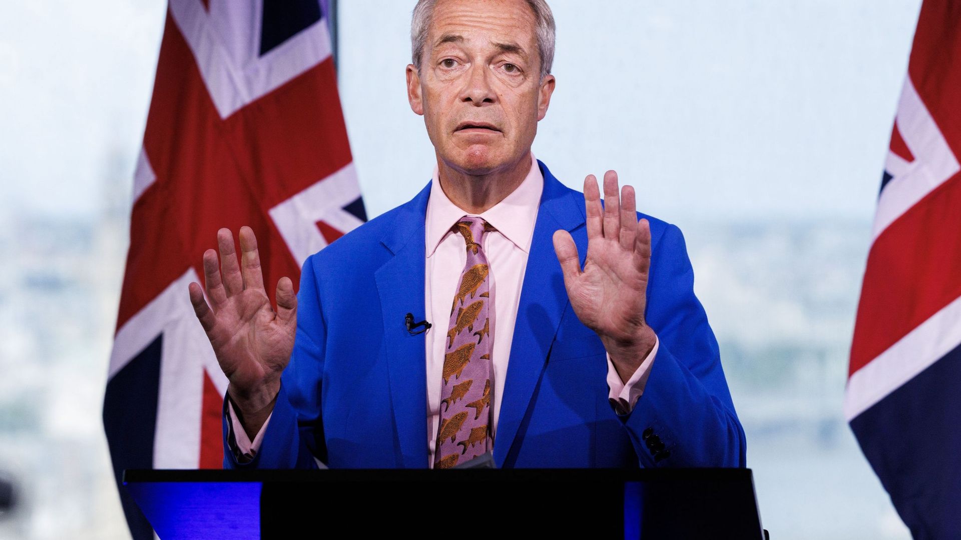 Nigel Farage, the leader of the Anti-Immigration Party Reform UK, resigns as MP in the British Parliament