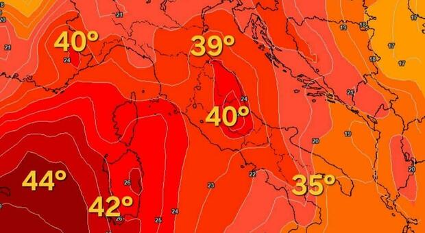 Hot 'takes aim' Florence and Perugia, only red bubbles tomorrow and Saturday