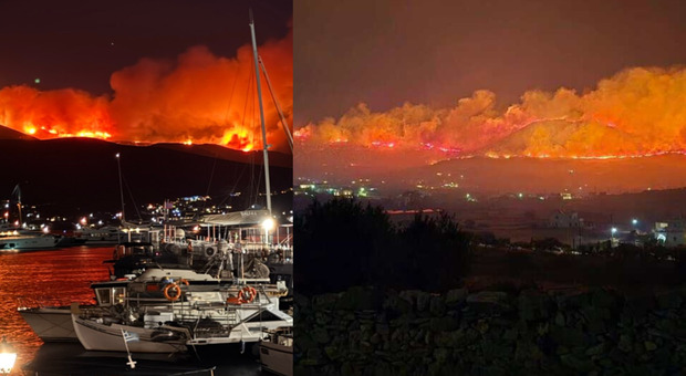 Feu sur l'île grecque de Paros, évacué neuf centres habités