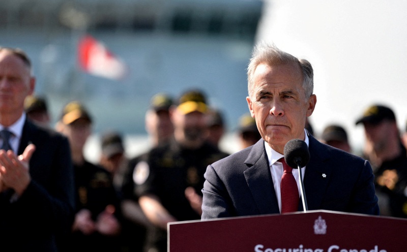 Enfrentado a un fallo de teleprompter, las burlas de Carney de Canadá Trump