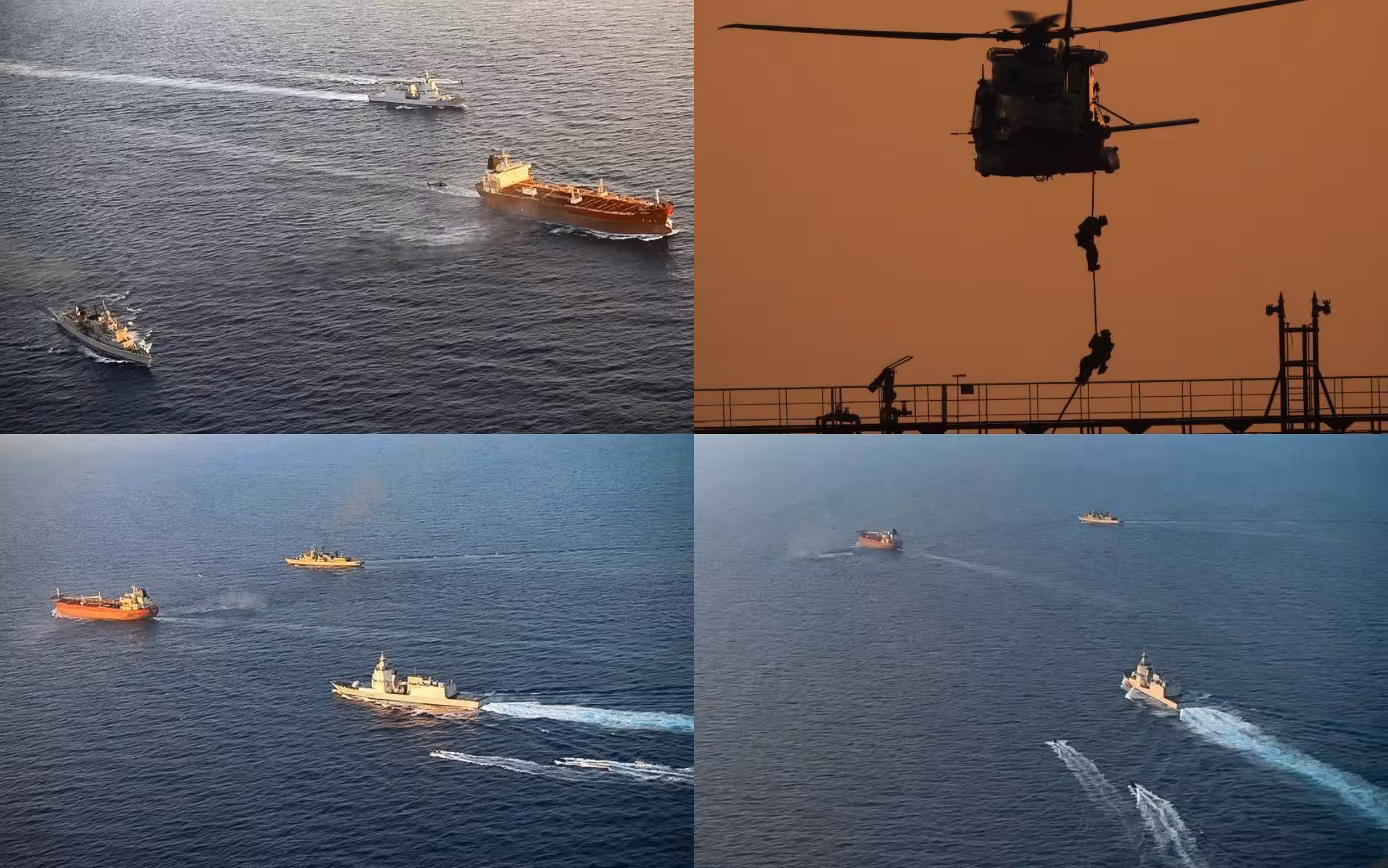 Ship of the Italian Navy aboard oil tanker of the Russian shadow fleet