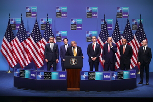 Trump says a lot of unity at NATO summit after lashing out at allies