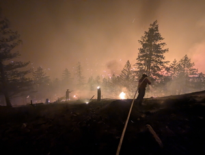 More than 100 fires burn across the province, with nearly half out of control, as hot, dry conditions persist