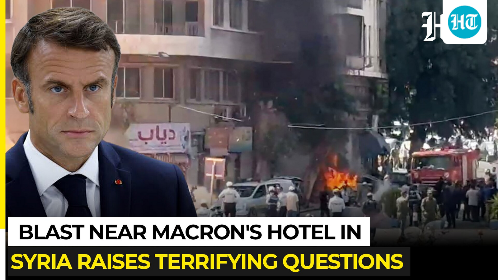 Macron leaves hotel minutes before blast, Syria already crumbling?