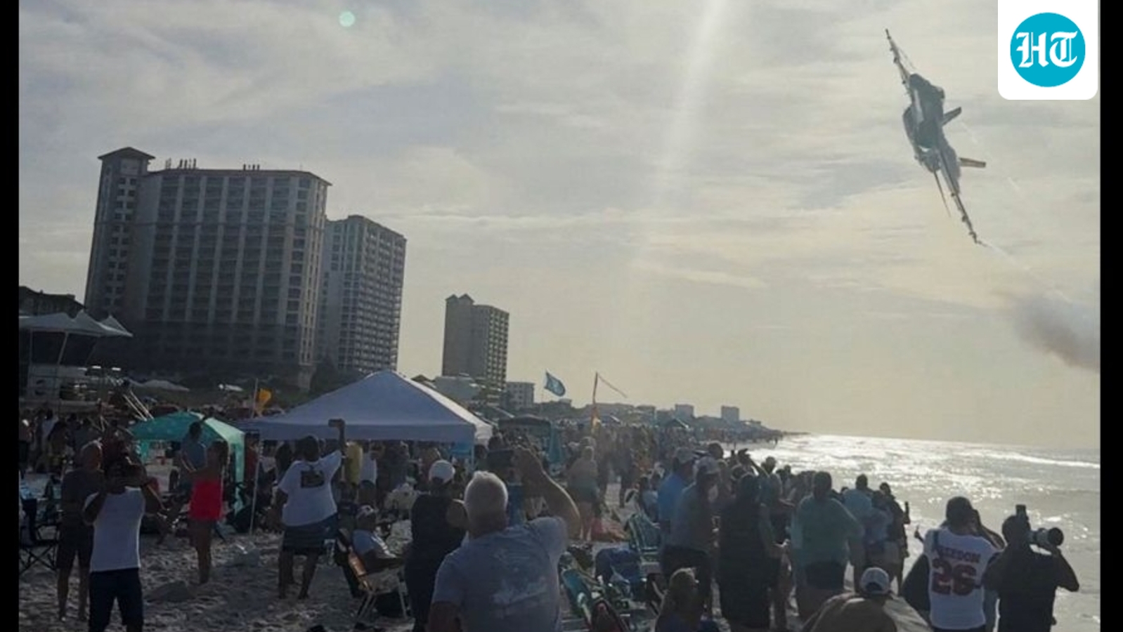 Navy Blue Angels’ ultra-low flyover causes chaos on Florida beach: ‘Thought we were going to be taken out