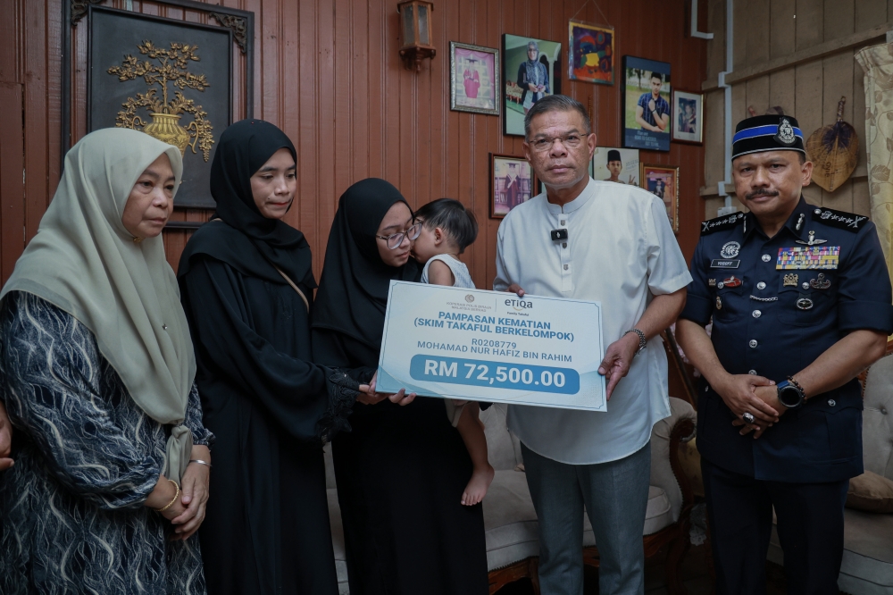 RM200,000-plus aid for family of cop killed in Sabah electric shock incident, says home minister
