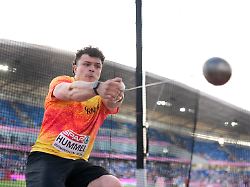 Merlin Hummel wins silver at the European Athletics Championship in hammer throwing