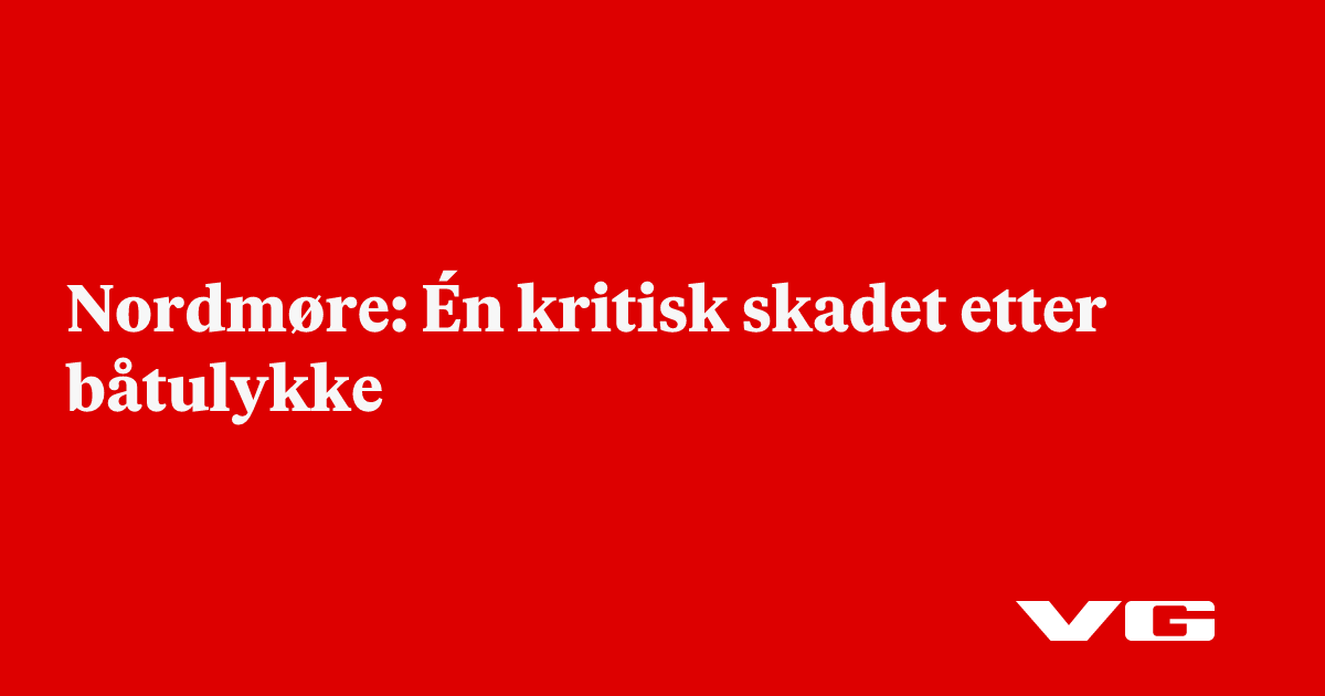Nordmøre: Un herido crítico tras accidente de barco